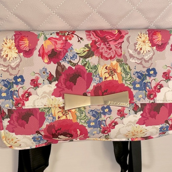 BETSEY JOHNSON Floral Quilted Backpack - Grey Multi - NEW WITH TAGS main image 5